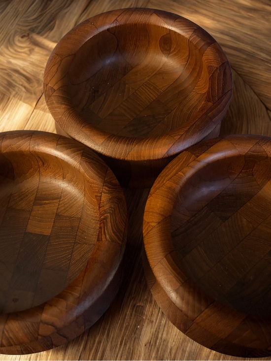 Digsmed Design Denmark Other - Set of 3, Vintage, Digsmed Denmark l, staved teak bowls, EUC